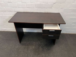 Dark Brown Wooden Study Desk with Two Drawers (Minor Chips) (Width: 121cm)(Height: 74cm)