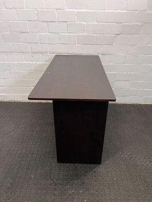 Dark Brown Wooden Study Desk with Two Drawers (Minor Chips) (Width: 121cm)(Height: 74cm)