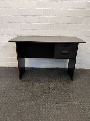 Dark Brown Wooden Study Desk with Two Drawers (Minor Chips) (Width: 121cm)(Height: 74cm)