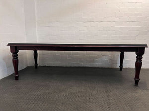 Victorian Styled Wooden Boardroom Table with Glass top (Width: 271cm)(Height: 80cm)