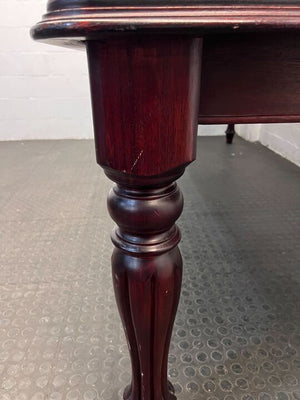 Victorian Styled Wooden Boardroom Table with Glass top (Width: 271cm)(Height: 80cm)