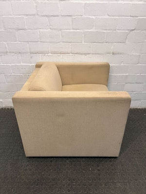 Creamy One Seater 60s Styled Couch