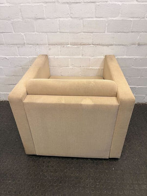 Creamy One Seater 60s Styled Couch