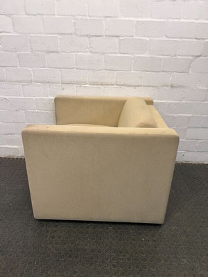 Creamy One Seater 60s Styled Couch