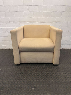 Creamy One Seater 60s Styled Couch