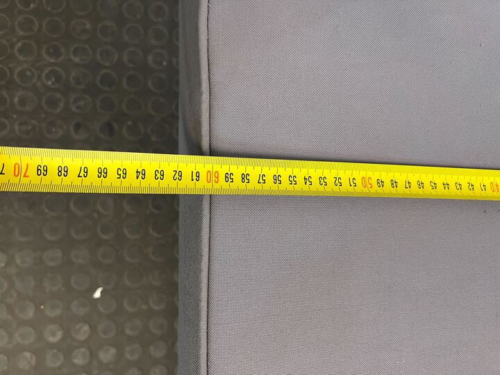 Wooden Bench Seater Couch with Two Upholstered Seating Cushions - 2ndhandwarehouse.com