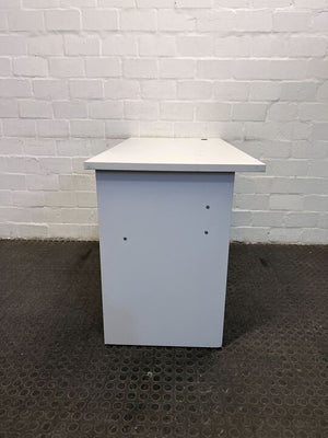 White Office Desk with Two Drawers (Width: 120cm)(Height: 77cm)