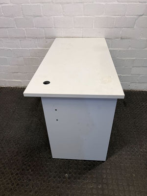 White Office Desk with Two Drawers (Width: 120cm)(Height: 77cm)