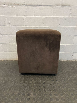 Brown Upholstered Square Ottoman