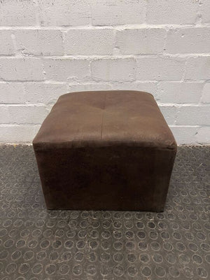 Brown Leather Lounge Ottoman