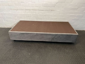 Gray Single Bed Base with Brown Middle