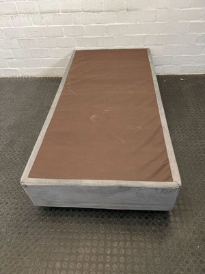 Gray Single Bed Base with Brown Middle