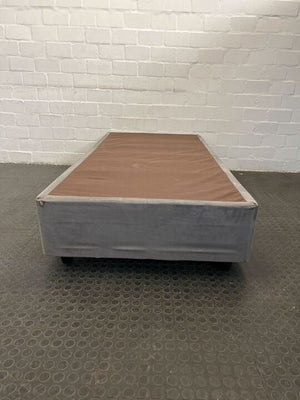 Gray Single Bed Base with Brown Middle