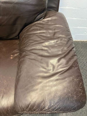 Brown Two Seater Leather Couch