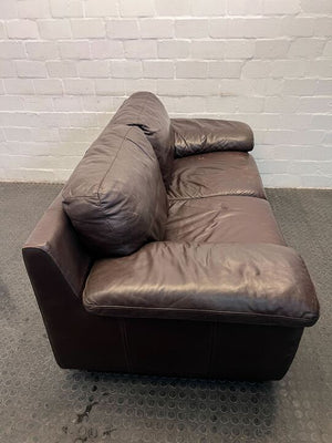 Brown Two Seater Leather Couch