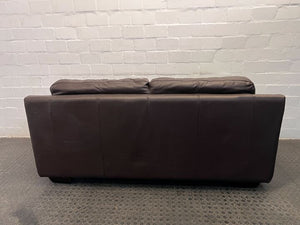 Brown Two Seater Leather Couch