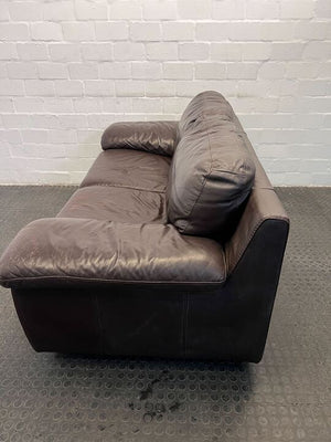 Brown Two Seater Leather Couch