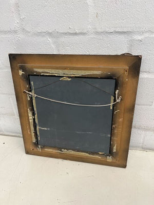 Vintage Styled Golden Laurel Wreath Wooden Mirror (Slightly Chipped Wood) (Width: 44cm)(Height: 45cm)