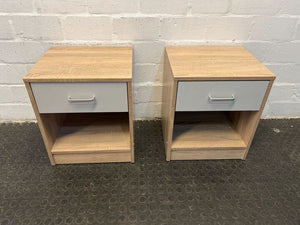 Modern Light Brown One Drawer Side Table