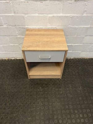 Modern Light Brown One Drawer Side Table