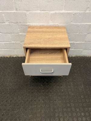 Modern Light Brown One Drawer Side Table