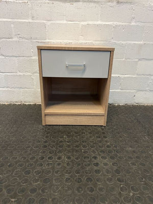 Modern Light Brown One Drawer Side Table