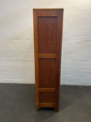 Antique 1920s Styled Oak Wooden Wardrobe with Mirror (Hole in the Back)(Width: 91cm)(Height: 187.5cm)