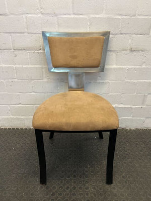 Balenciaga Dining Room Chair with Steel Frame & Creamy Cushion