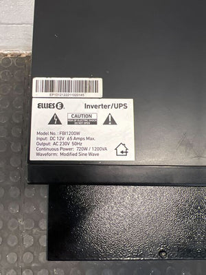 Ellies Black Power Inverter (Model: FBI1200W)