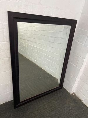 Black Thick Wooden Framed Mirror (Width: 100cm)(Height: 133cm)