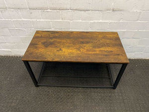 Brussels Wooden Coffee Table with Steel Frame (Width: 100cm)(Height: 50.5cm)