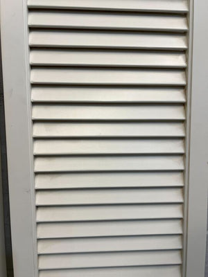 White Wooden Shutter Door (Width: 77cm)(Height: 109cm)