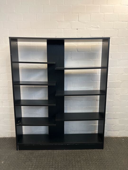 Denver Black Modern Decorative 9 Tier Bookshelf (Width: 145cm)(Height: 180cm) - REDUCED