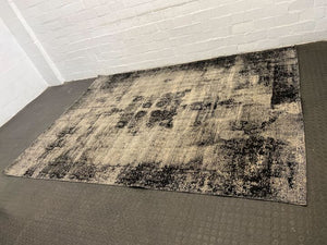 Modern Nathaniel Dark Gray Abstract Artistic Carpet (204.5cm x 285.5cm)