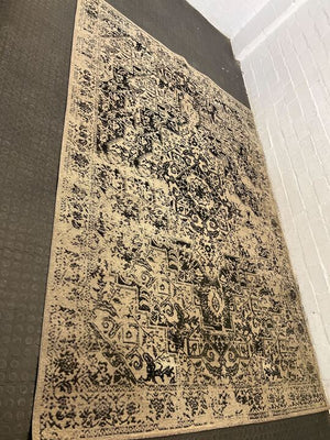 Augustine Dark Gray Artistic Patterned Carpet (287cm x 207cm)