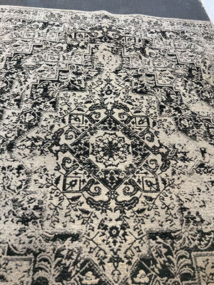 Augustine Dark Gray Artistic Patterned Carpet (287cm x 207cm)