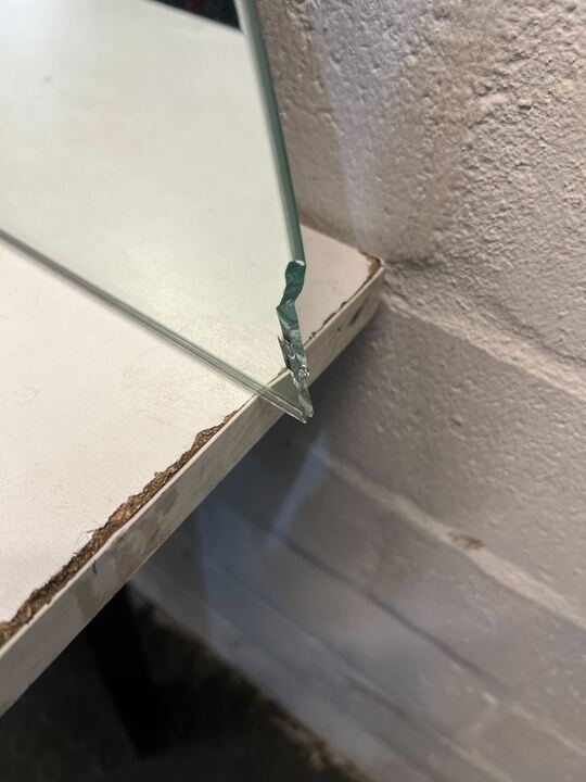 Eclipse Single Mirror Top Oval (Chipped Side)(Width: 139cm)(Height: 52.5cm)