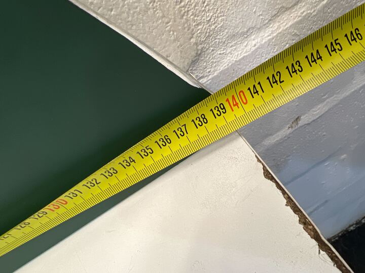 Eclipse Single Mirror Top Oval (Chipped Side)(Width: 139cm)(Height: 52.5cm)