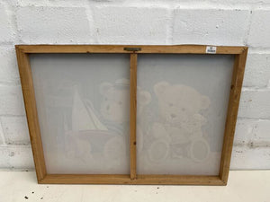 Teddy Bears Vintage Styled Bed & Breakfast Welcome Framed Picture (Width: 70cm)(Height: 51cm)