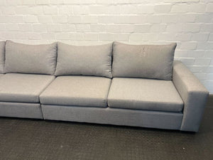 Gray Kalahari Fabric Range L-Shaped  Ten Seater Day Bed Couch