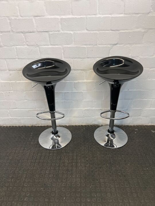 Black Modern Adjustable Bar Stool - PRICE DROP - 2ndhandwarehouse.com