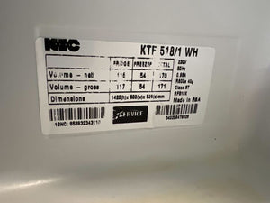 KIC White Fridge Freezer Combo (KTF 518/1 WH) small dent