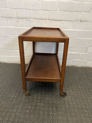 Vintage Styled Wooden Tea Trolley on Wheels