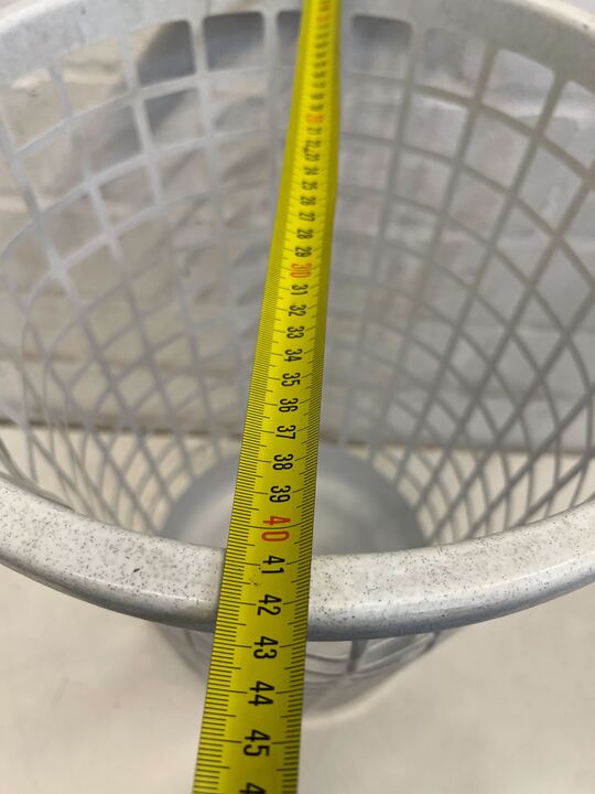 White Plastic Laundry Basket (Minor Damage)