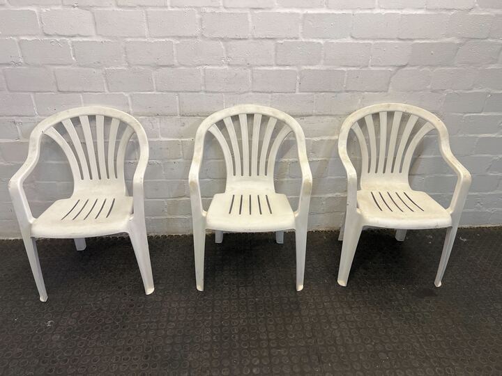 Classic Outdoor White Plastic Chair