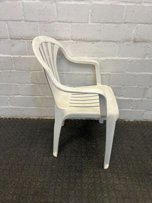 Classic Outdoor White Plastic Chair