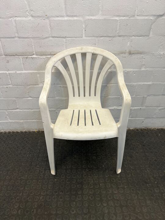 Classic Outdoor White Plastic Chair