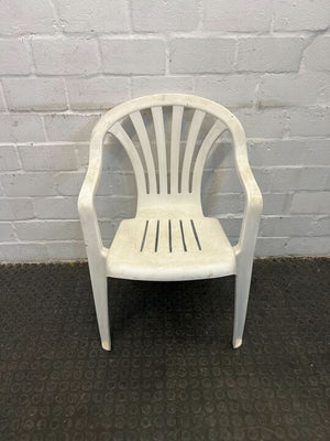 Classic Outdoor White Plastic Chair