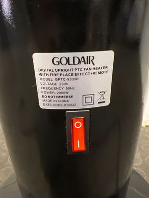 Goldair Black Fan/Heater (Model: GPTC-9200R)