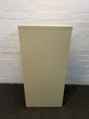 Steel Beige Four Drawer Office Filing Cabinet with Plastic Handles